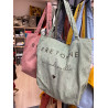 Totebag velours avec fermeture