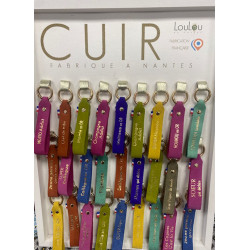 porte clé message cuir velours ATELIER LOULOU