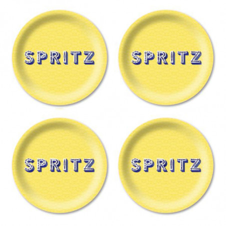 Dessous verre SPRITZ jaune D11cm