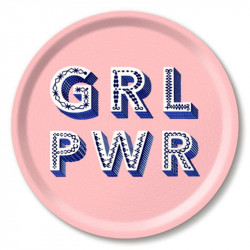 Plateau GIRL POWER  pink D31cm