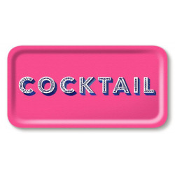 Plateau COCKTAIL rose 32*15 cm