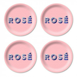 Dessous verre ROSE rose pale D11cm