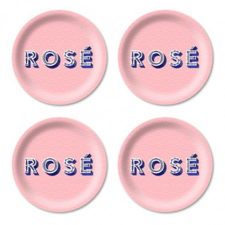 Dessous verre ROSE rose pale D11cm