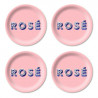 Dessous verre ROSE rose pale D11cm
