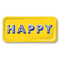 Plateau HAPPY jaune 32*15 cm