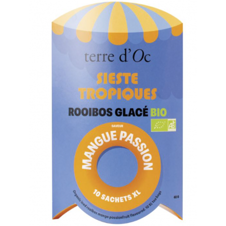 Rooibos glacé Mangue passion 10 sachets XL Terre d'oc