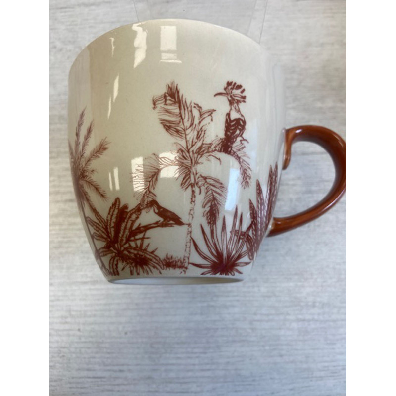 tasse dejeuner boite palmier terracotta blanc 50cl