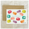carte postale Macarons Bleu coquille