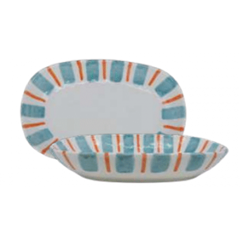 Saladier ovale 14*25 LINEAR TURQUOISE DURO