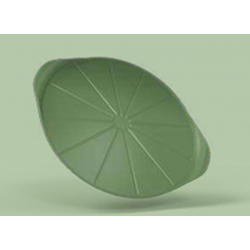Formidable plat vert à pizza + couteau COOKUT