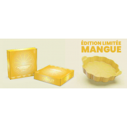 Formidable plat jaune à tarte + couteau COOKUT