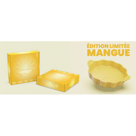 Formidable plat jaune à tarte + couteau COOKUT
