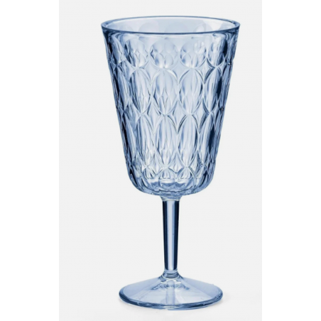 verre bleu à vin Vanity 330ml Guzzini