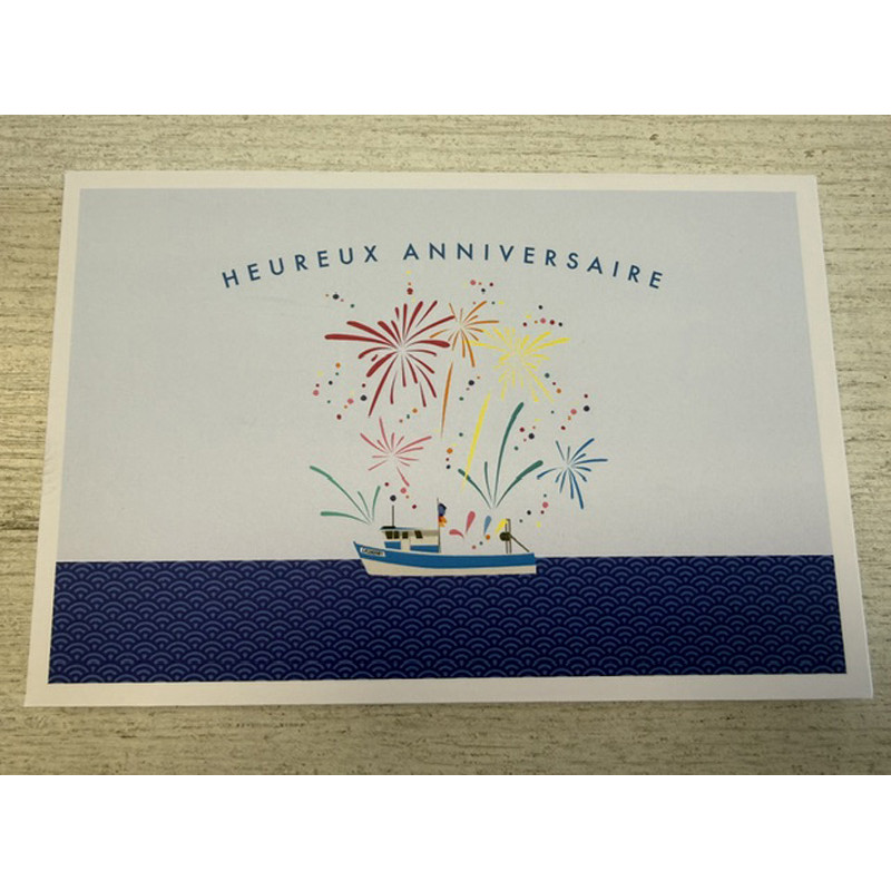 Carte Heureux anniversaire artifice