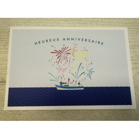 Carte Heureux anniversaire artifice