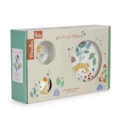 set de vaisselle porcelaine la foret Mawa Moulin Roty