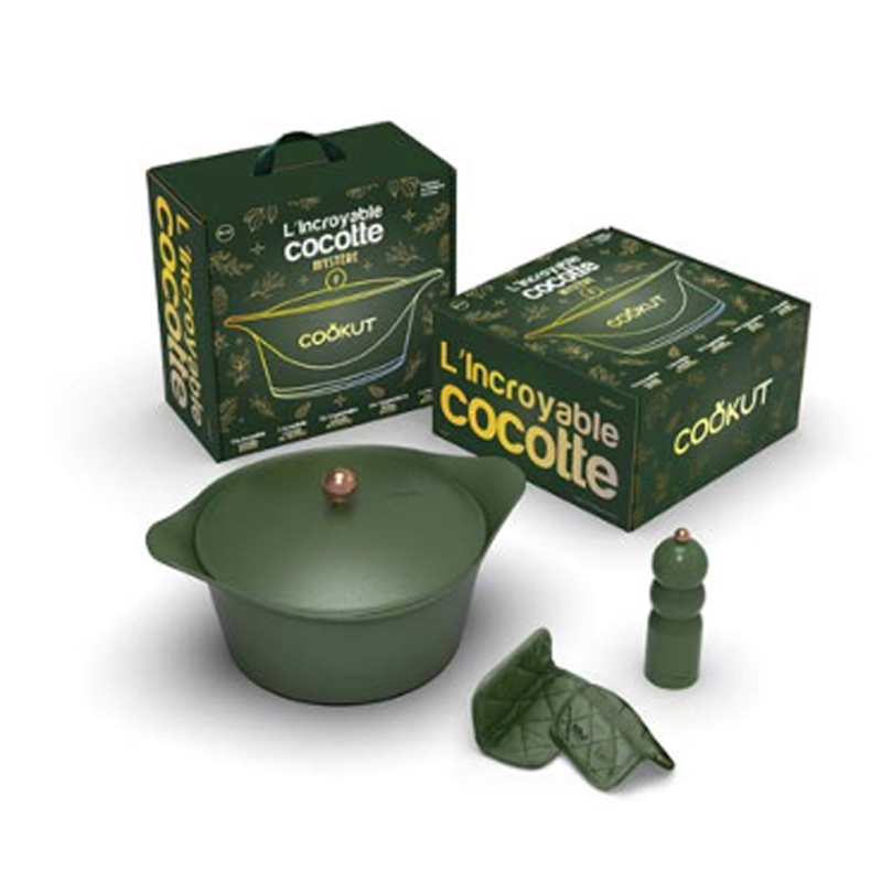 Coffret Noël 26 Cocotte 24cm Fougère COOKUT