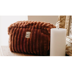 Louise Grande trousse matelassée toffee POULE HOUSE