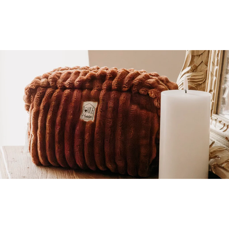 Louise Grande trousse matelassée toffee POULE HOUSE