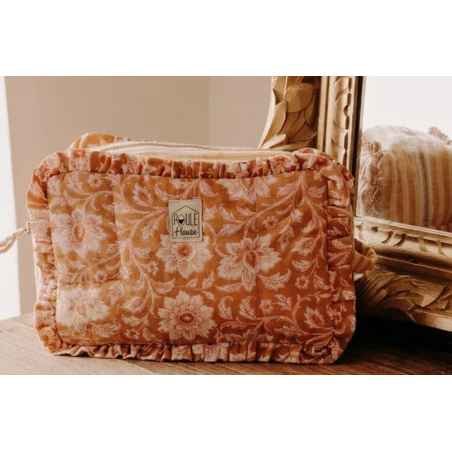 Grande trousse fleurs indiennes à froufrou