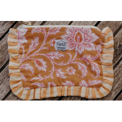 mini pochette froufrou fleurs indiennes