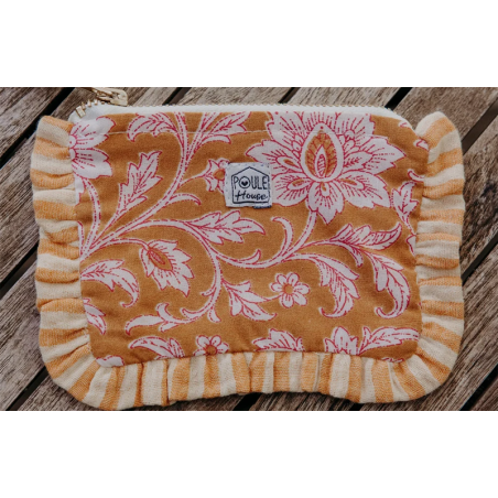 mini pochette froufrou fleurs indiennes