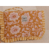 Pochette froufrou  gaze fleurs indiennes