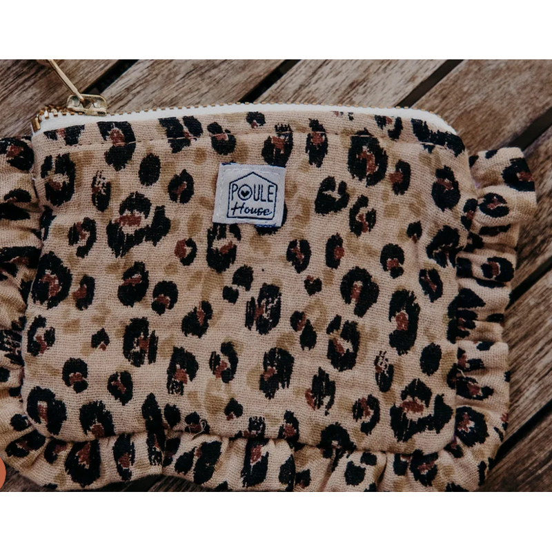 mini pochette froufrou leopard