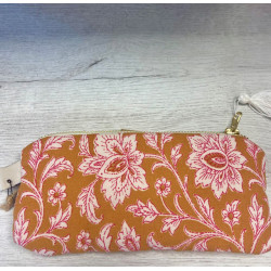 Etui à lunettes zippé fleurs indiennes POULE HOUSE