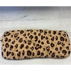 Etui à lunettes zippé leopard POULE HOUSE