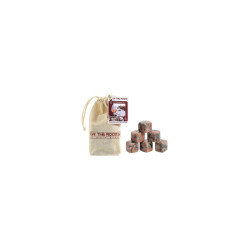 Sachet coton de 6 pierres à whisky granit rose de la Clarté
