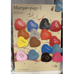 Marque page cuir coeur ATELIER LOULOU
