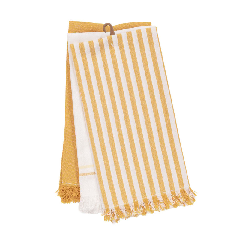 3 TORCHONS 50*70 JAUNE