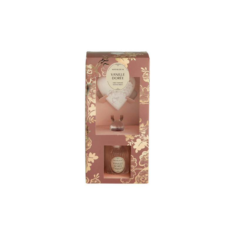 Coffret diffuseur et décor parfumé Trésor de fleurs Vanille dorée
