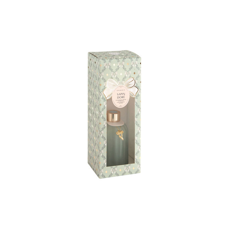 Diffuseur de parfum Rubans de fête 200ml Sapin doré