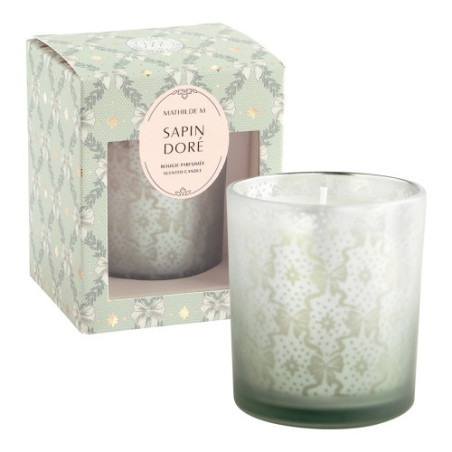 Bougie parfumée 160g Sapin doré