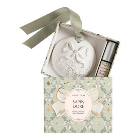 Décor parfumé et concentré Sapin doré