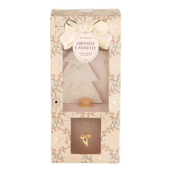 coffret diffuseur rubans de fête orange cannelle