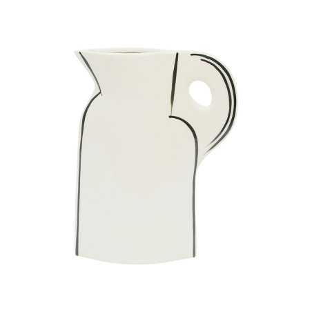 vase pichet artist ecru et noir