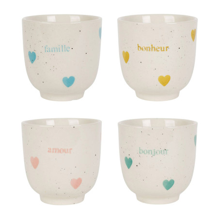 4 gobelets Famille 15 cl