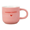 tasse à café douce amour rose 18cl