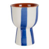 coquetier Alaria blanc et bleu