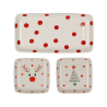 Plat rectangulaire + 2 assiettes carrés mon sapin