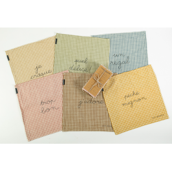 6 serviettes vichy "Je craque"40*40 S. Janière