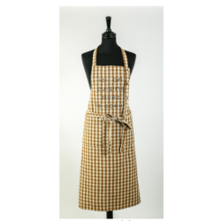 Tablier vichy écorce "Cuisine avec le coeur" S. Janiere