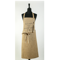Tablier vichy écorce "A table les Gourmands"