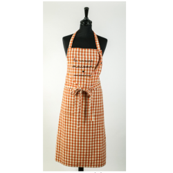 Tablier vichy brique "La cuisine maison"