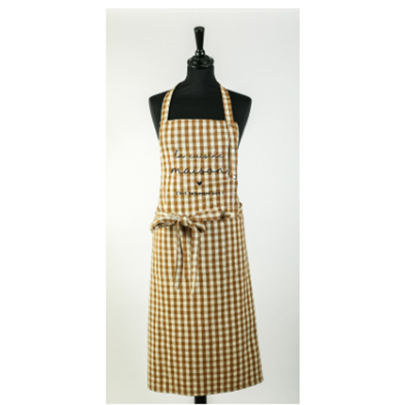 Tablier vichy écorce "La cuisine maison"