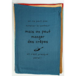 Torchon "Acheter le Bonheur" 50*70 Coloris assortis